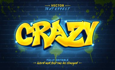 Glow graffiti art style editable text effect