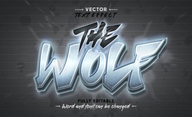 The wolf text chunky graffiti style editable text effect
