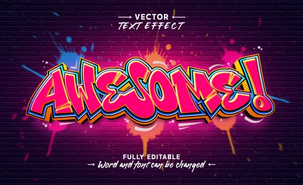 Awesome Graffiti Style Editable Text Effect — Image vectorielle
