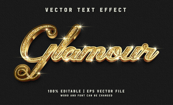 Glamour with glitter text effect style