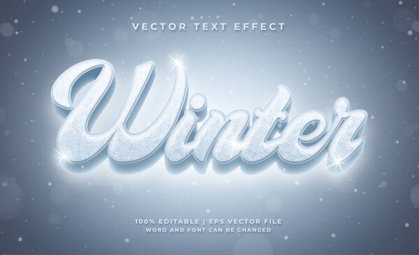 Шаблон эффекта эффекта эффекта 3D зимы