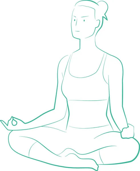 Illustration Yoga Lotus Pose — ストックベクタ