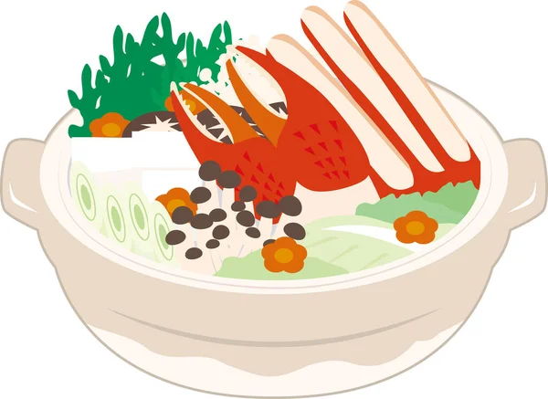 Illustration Japanese Crab Pot - Stok Vektor