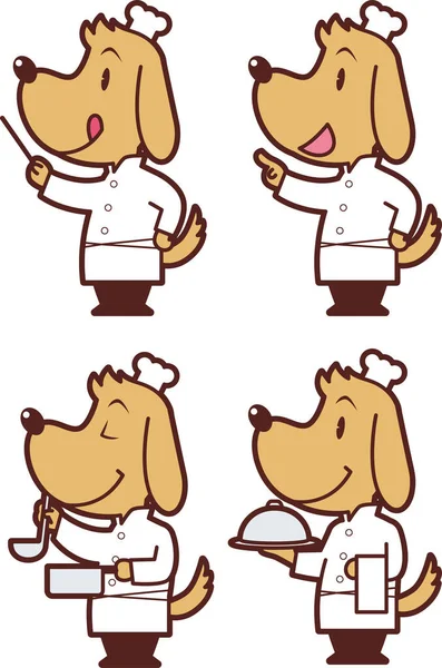 Big Dog Chef Character Illustration —  Vetores de Stock