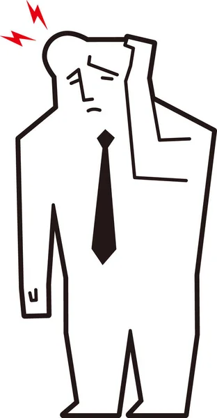 Male Businessman Headache — Image vectorielle