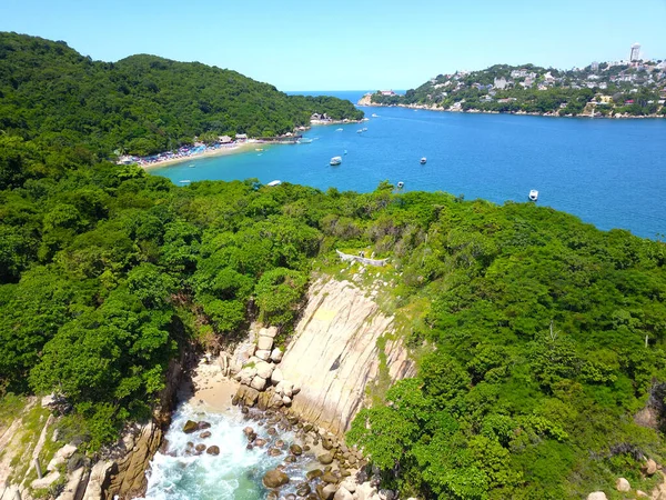Vista aérea de la playa del amor en la isla de Roqueta — Foto de Stock