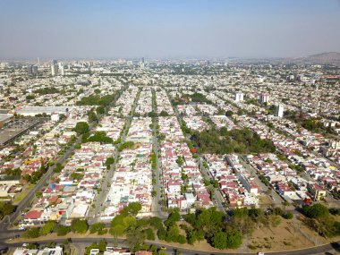 Meksika 'nın Zapopan belediyesindeki La Estancia mahallesinin hava manzarası.