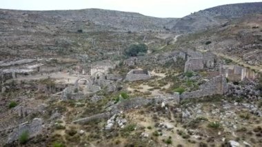 Lateral footage of the ghost town in Real del Catorce in San Luis Potosi, Mexico