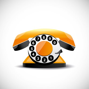 Vintage turuncu telefon