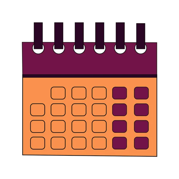 Takvim, program. Takvim yassı ikon vektör illüstrasyon eps10. Menekşe ve turuncu tonların takvimi beyaz bir arkaplanda izole edildi. Planlama çizelgesi ve takvim kavramı