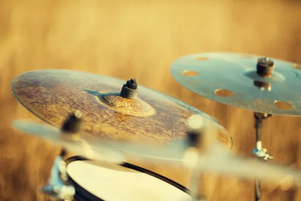 Närbild ride cymbal — Stockfoto