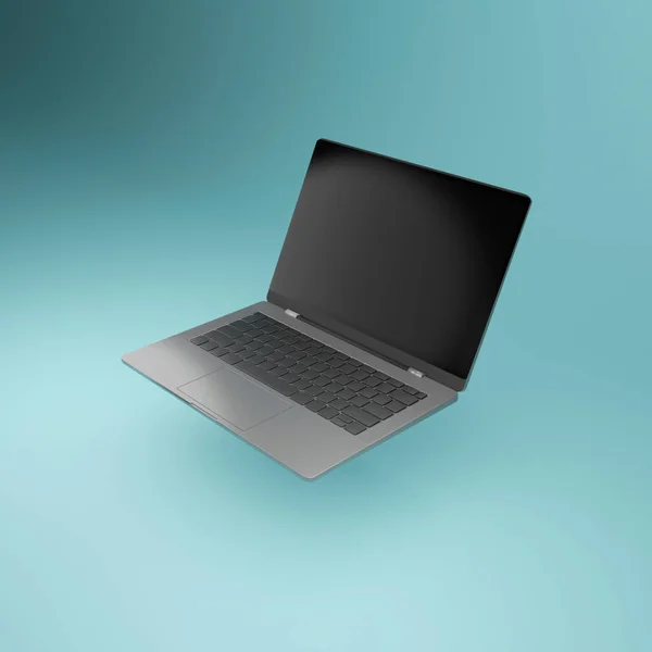 Premium Laptop Ontwerp Ultrabook Ontwerp Fiets Renderen — Stockfoto