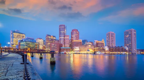 Boston City Skyline Cityscape Usa — стокове фото