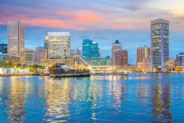 Baltimore Centre Ville Skyline Paysage Urbain Des États Unis — Photo