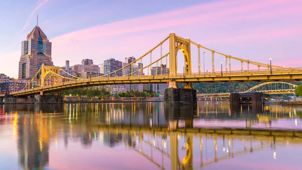 Pittsburgh Cidade Cidade Skyline Cityscape Dos Eua — Fotografia de Stock