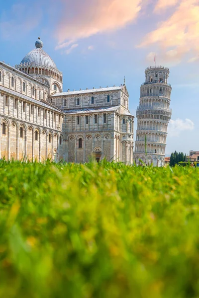 Torre Inclinada Ciudad Pisa Skyline Centro Ciudad Paisaje Italia Famosa — Foto de Stock