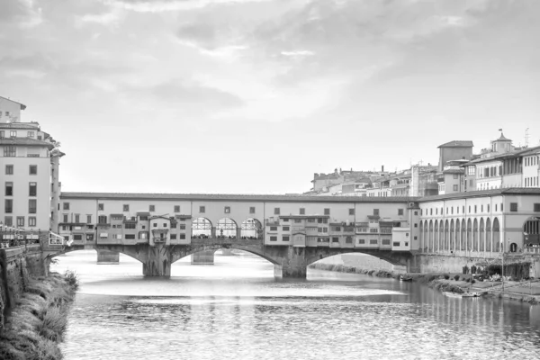 Ponte Vecchio Florence Stad Centrum Skyline Stadsgezicht Van Toscane Italië — Stockfoto