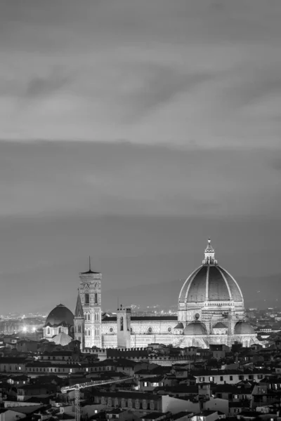 Duomo Florença Cidade Cityscape Skyline Centro Toscana Itália Crepúsculo — Fotografia de Stock