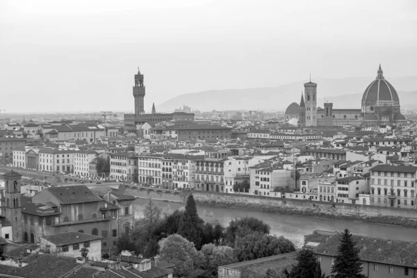 Florencie Město Centru Města Panorama Města Toskánsko Itálie Při Západu — Stock fotografie
