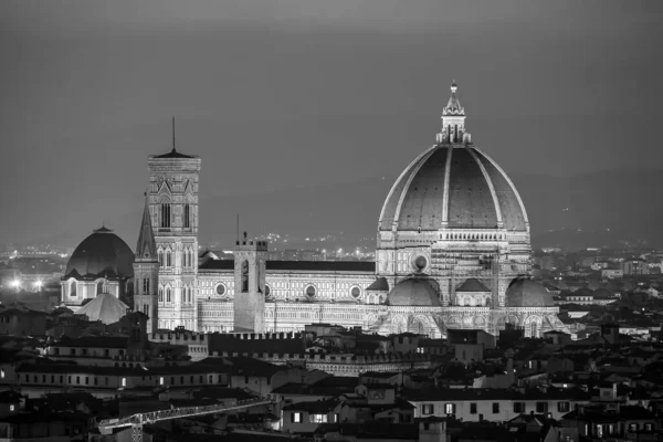Duomo Florença Cidade Cityscape Skyline Centro Toscana Itália Crepúsculo — Fotografia de Stock