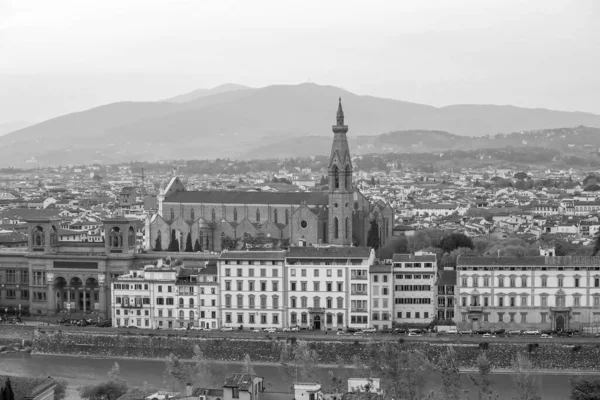 Florença Cidade Skyline Cityscape Centro Toscana Itália Pôr Sol — Fotografia de Stock