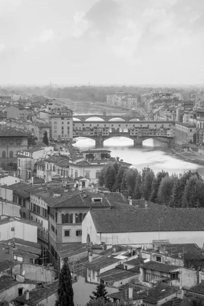 Florence Stad Centrum Skyline Stadsgezicht Van Toscane Italië Bij Zonsondergang — Stockfoto