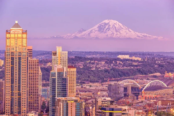 Ciudad Seattle Paisaje Urbano Del Centro Ciudad Estado Washington Estados — Foto de Stock