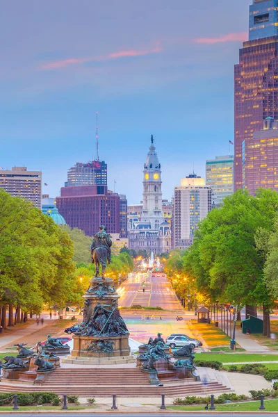 Philadelphia Pennsylvania Abd Şehir Merkezi Silueti — Stok fotoğraf