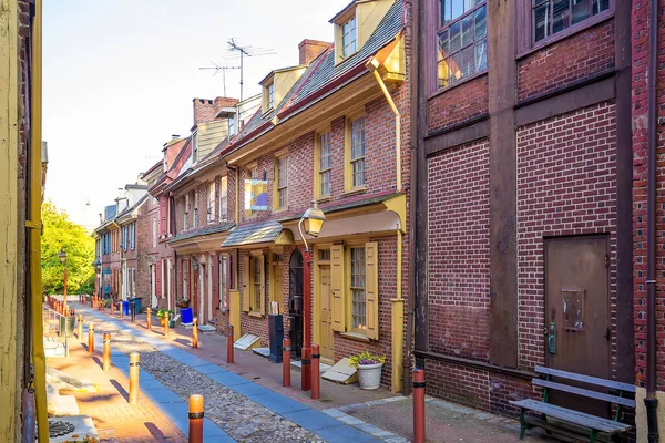 Die Historische Altstadt Philadelphia Pennsylvania Elfreth Alley Die Als Älteste — Stockfoto