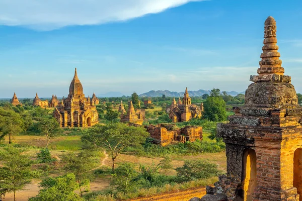 Ciudad Bagan Skyline Centro Ciudad Paisaje Myanmar — Foto de Stock