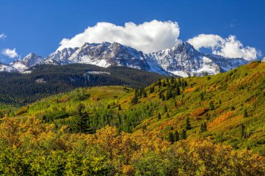 Colorado ABD sonbahar sezonunun kırsal manzarası 