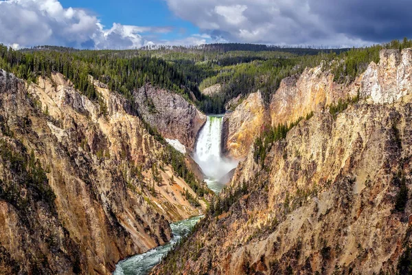 Yellowstone Falls Στο Yellowstone National Park Wyoming Ηπα — Φωτογραφία Αρχείου