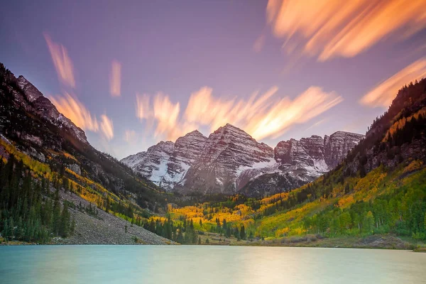 Paisaje Foto Campana Granate Colorado Temporada Otoño —  Fotos de Stock