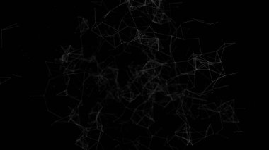 Onları birleştiren birçok düzensiz küçük nokta ve çizgi