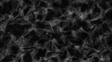 Onları birleştiren birçok düzensiz küçük nokta ve çizgi