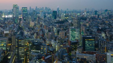 Japonya 'da Tokyo' nun akşam manzarası