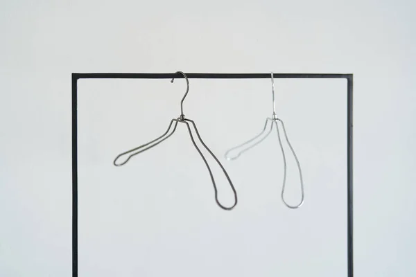 Two Hangers Simple Rack Room — Fotografia de Stock