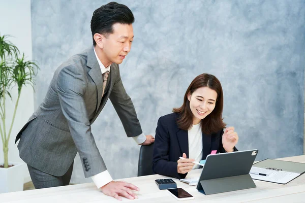 Business People Who Desk Work Office — Stock fotografie