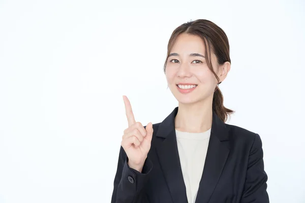 Asiatisk Affärskvinna Gör Hand Underteckna — Stockfoto