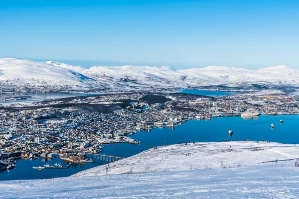노르웨이 2022 겨울에 테시넨 산에서 노르웨이 바라봄 — 스톡 사진