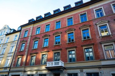 beautiful old buildings, in the Grtnerplatzviertel in Munich