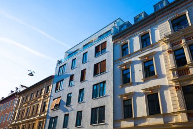 beautiful old buildings, in the Grtnerplatzviertel in Munich