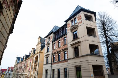 Thüringen 'de Altenburg, güzel eski şehir, eski ev