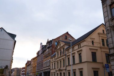 Thüringen 'de Altenburg, güzel eski şehir, eski ev