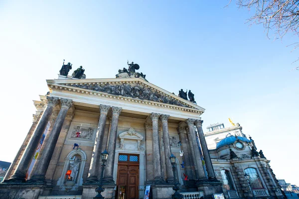 Elba Dresde Con Muchos Lugares Interés Museo Arte Academia Arte — Foto de Stock