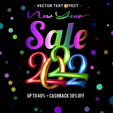 Yeni yıl indirimi özel teklif afişi