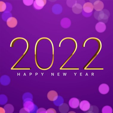 Mutlu 2022 seneleri. Altın metalik sayıların tatil vektör illüstrasyonu 2022