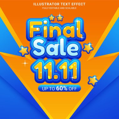 11.11 Alışveriş Günü Flash Satış Sancak Şablonu Tasarımı