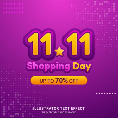 11.11 Alışveriş Günü Flash Satış Sancak Şablonu Tasarımı