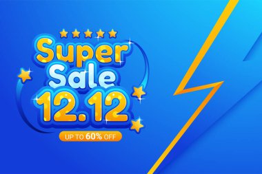 12.12 Alışveriş Günü satış afişi arkaplanı